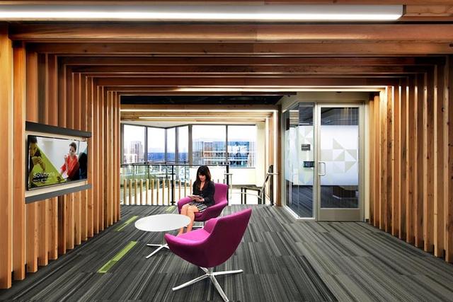 別小看回收木板條！美國VMware公司用它創(chuàng)造了獨(dú)特的木質(zhì)辦公空間