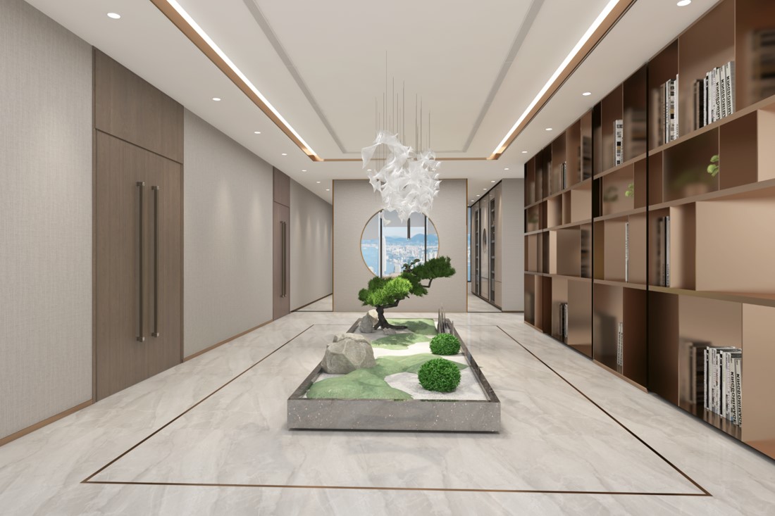 上海百集鞋業(yè)集團有限公司辦公室設(shè)計裝修案例效果圖